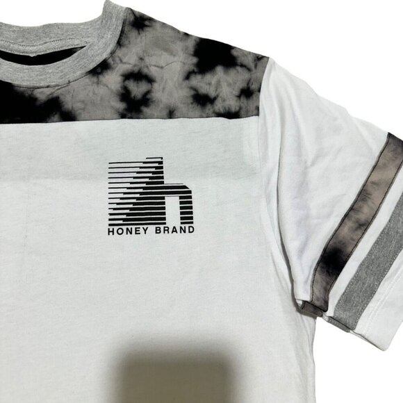 Honey Brand Co. Mens Size M White Tie Dye Detail T-Shirt Tee Skater Brand - Picture 3 of 5